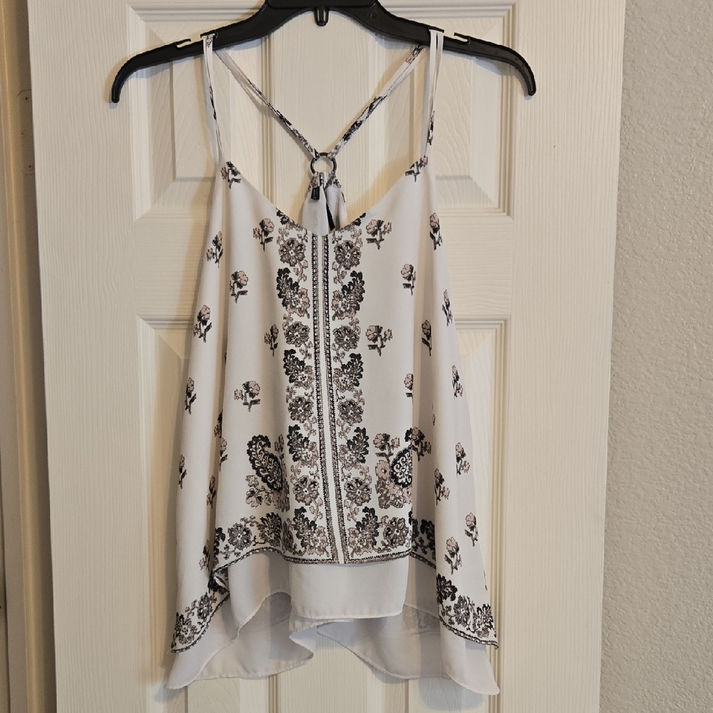 Maurices White Cream Asymmetrical Camisole